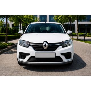 Передняя защита ST008 Черная (Нержавейка) Renault Sandero 2013-2022 гг. фото 2
