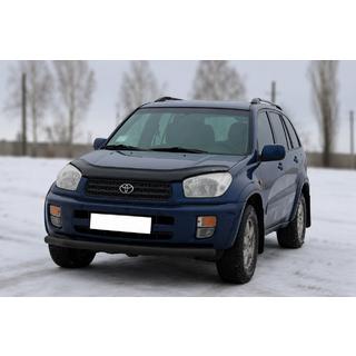 Передняя защита ST008 Черная (Нержавейка) Toyota Rav 4 2001-2005 гг. фото 3