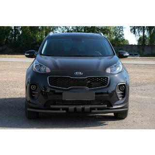 Передняя защита ST009-15 Black (нерж.) Kia Sportage 2015-2021 гг. фото 1