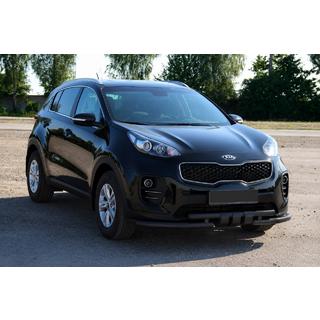 Передняя защита ST009-15 Black (нерж.) Kia Sportage 2015-2021 гг. фото 2