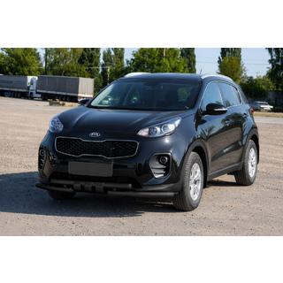 Передняя защита ST009-15 Black (нерж.) Kia Sportage 2015-2021 гг. фото 3