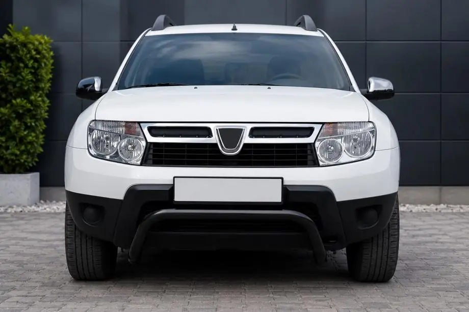 Dacia Duster 2008-2018 гг. Передняя защита ST011 Black (нерж.) Image