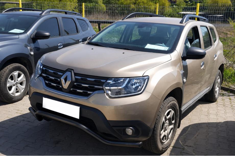 Renault Duster 2008–2017 гг. Передняя защита ST012 Black (нерж.) Фото 2