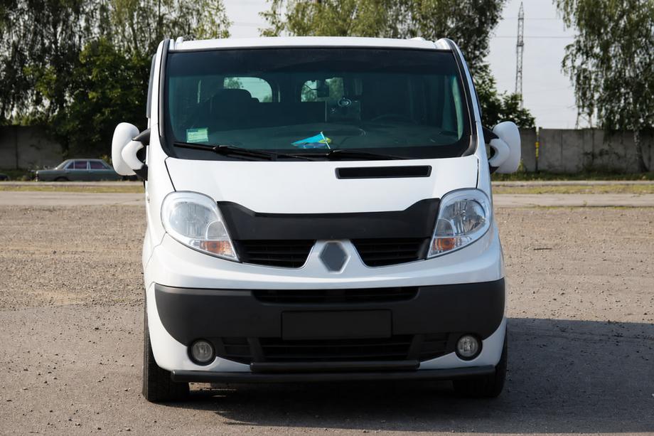 Opel Vivaro 2001–2015 гг. Передняя защита ST014 Черная (Нержавеющая сталь) Фото 4