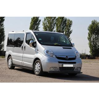 Передняя защита ST014 Черная (Нержавеющая сталь) Nissan Primastar 2002-2014 гг. фото 2