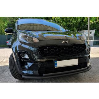 Передняя защита ST014 Black (нерж. сталь) Kia Sportage 2015-2021 гг. фото 1