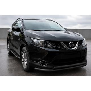 Передняя защита ST014 Black (нерж. сталь) Nissan Qashqai 2014-2021 гг.