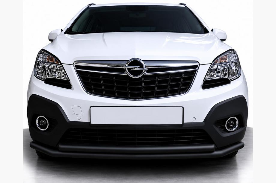 Opel Mokka 2012-2021 гг. Передняя защита ST014 Black (нерж. сталь) Image