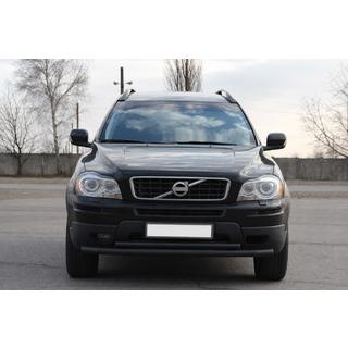 Передняя защита ST014 Black (нерж. сталь) Volvo XC90 2002-2014 гг. фото 1