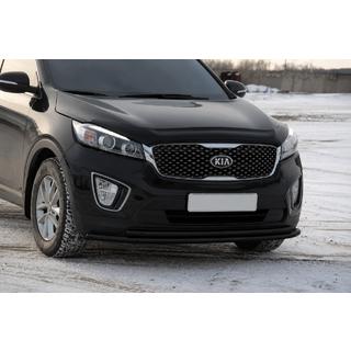 Передняя защита ST014 60/42 мм Black (нерж.) фото 1