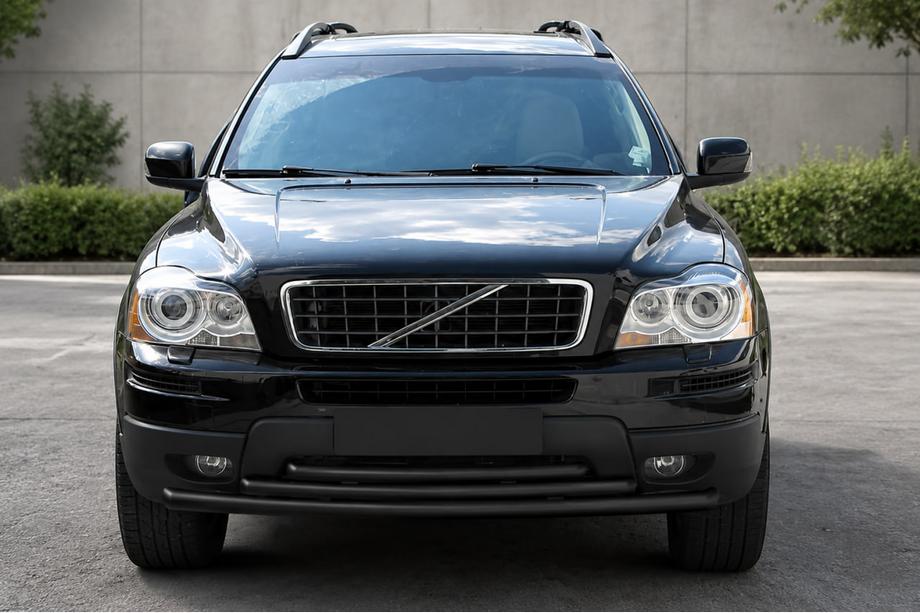 Volvo XC90 2002-2014 гг. Передняя защита ST014-2 Black (нерж.) Фото 1