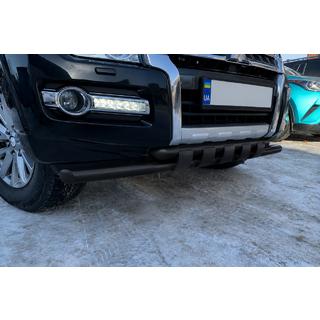 Передняя защита ST015 Black (нерж. сталь) Mitsubishi Pajero Wagon IV 2006-2021 гг. фото 4