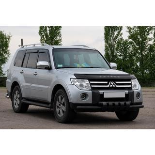 Передняя защита ST015 Black (нерж. сталь) Mitsubishi Pajero Wagon III 1999-2006 гг. фото 3
