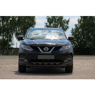 Передняя защита ST015 Black (нерж. сталь) Nissan Qashqai 2007-2010 гг. фото 2