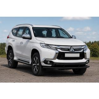 Передняя защита ST016 Black (нерж.) Mitsubishi Pajero Sport 2015- гг. фото 1