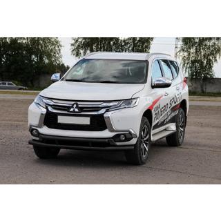 Передняя защита ST016 Black (нерж.) Mitsubishi Pajero Sport 2015- гг. фото 2