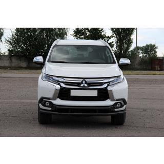 Передняя защита ST016 Black (нерж.) Mitsubishi Pajero Sport 2015- гг. фото 3