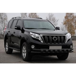 Передняя защита ST016-2 Black (нерж.) Toyota Land Cruiser Prado 150 2009-2023 гг. фото 3