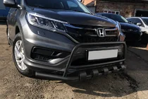 Honda CRV 2012-2016 гг. Передняя защита WT003-ST-V2 Black (нерж.) фото 1
