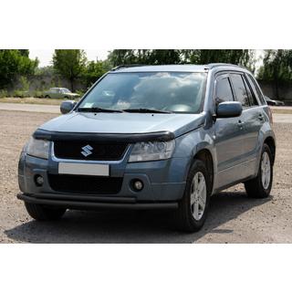 Передняя двойная дуга 60/42мм Black (нерж.) Suzuki Grand Vitara 2005-2017 гг. фото 1