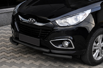 Hyundai IX-35 2010-2015 гг. Передняя дуга ST014-1 Black (нерж. сталь) фото 1