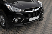 Hyundai IX-35 2010-2015 гг. Передняя дуга ST014-1 Black (нерж. сталь) фото 3