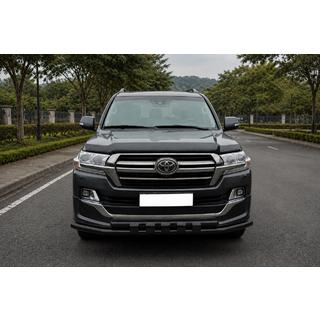Передняя дуга ST015 Black (2015+, нерж. сталь) Toyota Land Cruiser 200 2007-2021 гг. фото 1