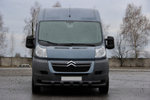 Fiat Ducato 2006-2025 гг. Передняя дуга ST015 Black (нерж.) фото 1