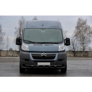 Передняя дуга ST015 Black (нерж.) Citroen Jumper 2007-2025 гг. фото 1