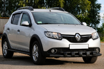 Dacia Sandero 2013-2020 гг. Передняя дуга ST015 Black (нерж.) фото 3