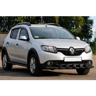 Передняя дуга ST015 Black (нерж.) Dacia Sandero 2013-2020 гг. фото 3
