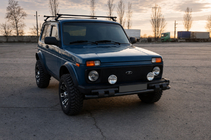 Lada Niva и Urban 1977- гг. Передняя дуга ST015 Black (нерж.) фото 3