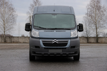 Peugeot Boxer 2006-2025 гг. Передняя дуга ST015 Black (нерж.) фото 2