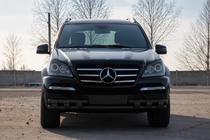Mercedes GL class X164 2006-2012 гг. Передняя дуга ST015 Black (нерж.) фото 2