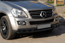 Mercedes GL class X164 2006-2012 гг. Передняя дуга ST015 Black (нерж.) фото 3