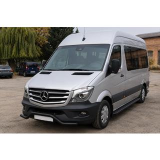 Передняя нижняя дуга MBSP.07.F3-04.6 Black (нерж.) Mercedes Sprinter W906 2006–2018 гг. фото 1