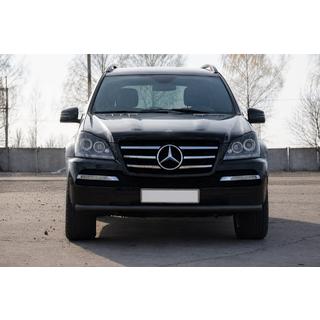 Передняя защита ST008 Black (нерж.) Mercedes GL class X164 2006-2012 гг. фото 1
