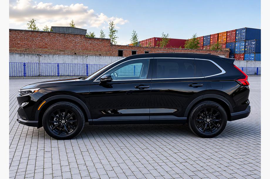 Honda CRV 2022- гг. Интегрированные рейлинги на крышу черные OEM (ABS-пластик) Фото 1