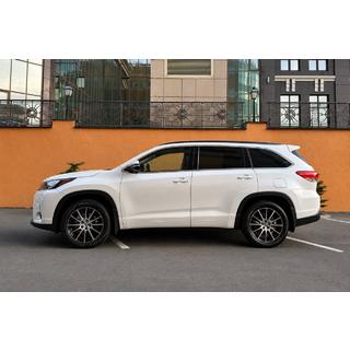 Интегрированные рейлинги на крышу черные OEM (ABS-пластик) Toyota Highlander 2013-2019 гг. фото 2