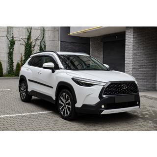 Интегрированные рейлинги черные OEM (ABS-пластик, установка на клей) Toyota Corolla Cross 2020- гг. фото 3