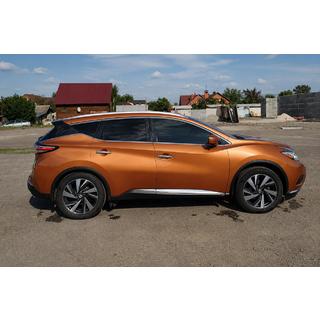 Рейлинги серые OEM (ABS-пластик, установка на клей) Nissan Murano 2014- гг. фото 1