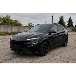 Рейлинги черные OEM (Алюминий, установка на клей) Hyundai Kona 2017-2023 гг. фото 1
