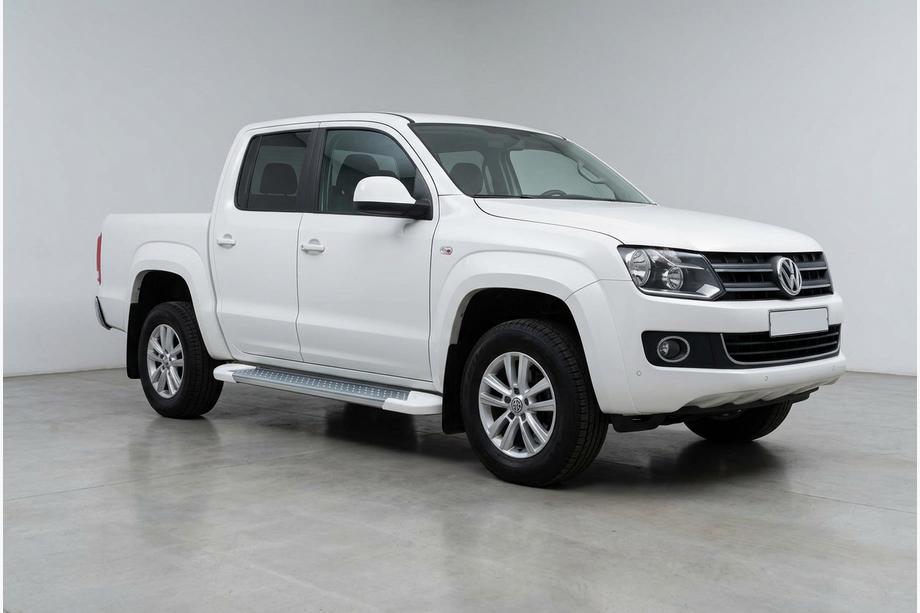 Volkswagen Amarok 2010-2022 гг. Боковые Подножки Allmond White (2 шт., Алюминий) Image