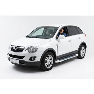 Боковые Подножки Allmond White (2 шт., Алюминий) Opel Antara 2006-2017 гг. фото 1