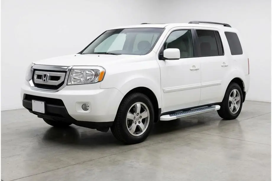 Honda Pilot 2008-2015 гг. Боковые Подножки Allmond White (2 шт., Алюминий) Image