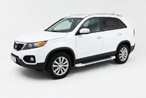 Kia Sorento II XM 2009-2014 гг. Боковые Подножки Allmond White (2 шт., Алюминий) фото 1