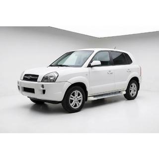 Боковые Подножки Allmond White (2 шт., Алюминий) Hyundai Tucson JM 2004- гг. фото 1