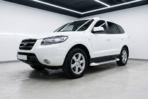 Hyundai Santa Fe 2 2006-2012 гг. Боковые Подножки Allmond White (2 шт., Алюминий) фото 1