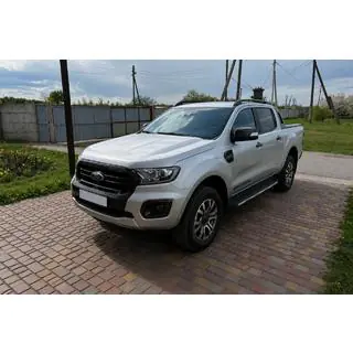Черные рейлинги на крышу OEM (ABS-пластик, установка на клей) Ford Ranger 2011–2022 гг. фото 1
