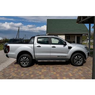 Черные рейлинги на крышу OEM (ABS-пластик, установка на клей) Ford Ranger 2011–2022 гг. фото 2